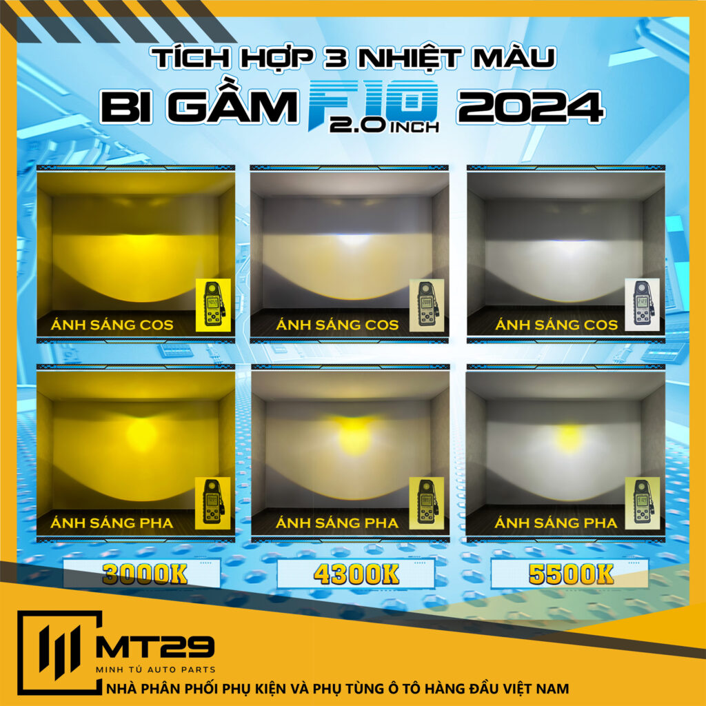 BI GẦM X-LIGHT F10 2.0 2024 14 Bi gầm X-Light F10 2.0 2024 tích hợp 3 nhiệt màu
