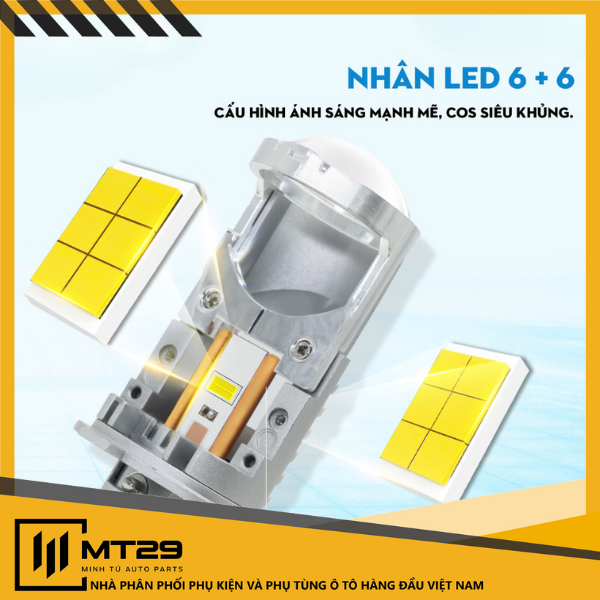 BI LED X-LIGHT V12 HYPER 19 Bi Led Mini X-Light V12 Hyper có cấu hình ánh sáng mạnh mẽ, Cos siêu khủng
