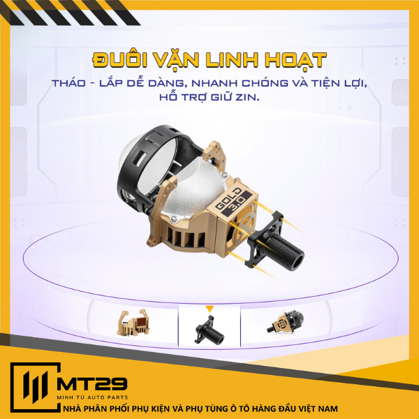 BI LED TITAN GOLD 3.0 13 Thiết kế đuôi vặn linh hoạt, dễ dàng lắp đặt MT29