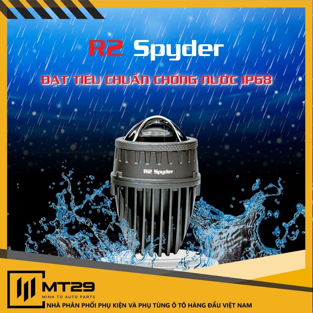 Bi Gầm R2 Spyder 3in1 - Bi Gầm 2 Inch Trợ Pha Giả Lập Laser Tích Hợp 3 Nhiệt Màu 9 bi gầm r2 spyder